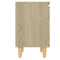 vidaXL Bed Cabinets with Solid Wood Legs 2 pcs Sonoma Oak 40x30x50 cm
