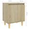 vidaXL Bed Cabinets with Solid Wood Legs 2 pcs Sonoma Oak 40x30x50 cm