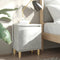 vidaXL Bed Cabinet with Solid Wood Legs Concrete Grey 40x30x50 cm