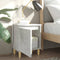vidaXL Bed Cabinets with Solid Wood Legs 2pcs Concrete Grey 40x30x50cm