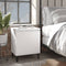 vidaXL Bed Cabinet with Metal Legs White 40x30x50 cm