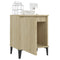 vidaXL Bed Cabinets with Metal Legs Sonoma Oak 40x30x50 cm
