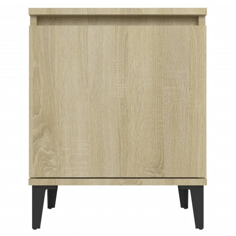 vidaXL Bed Cabinets with Metal Legs Sonoma Oak 40x30x50 cm