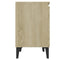 vidaXL Bed Cabinets with Metal Legs Sonoma Oak 40x30x50 cm