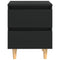 vidaXL Bed Cabinets with Solid Pinewood Legs 2 pcs Black 40x35x50 cm