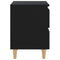 vidaXL Bed Cabinets with Solid Pinewood Legs 2 pcs Black 40x35x50 cm