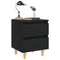 vidaXL Bed Cabinets with Solid Pinewood Legs 2 pcs Black 40x35x50 cm
