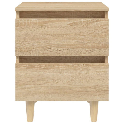 vidaXL Bed Cabinets & Solid Pinewood Legs 2 pcs Sonoma Oak 40x35x50 cm