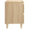 vidaXL Bed Cabinets & Solid Pinewood Legs 2 pcs Sonoma Oak 40x35x50 cm