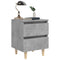 vidaXL Bed Cabinets & Solid Pinewood Legs 2 pcs Concrete Grey 40x35x50 cm