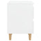 vidaXL Bed Cabinets & Pinewood Legs 2 pcs High Gloss White 40x35x50cm