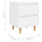 vidaXL Bed Cabinets & Pinewood Legs 2 pcs High Gloss White 40x35x50cm