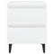 vidaXL Bed Cabinet White 40x35x50 cm Engineered Wood