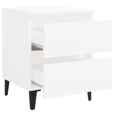 vidaXL Bed Cabinet White 40x35x50 cm Engineered Wood