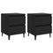 vidaXL Bed Cabinets 2 pcs Black 40x35x50 cm Engineered Wood