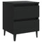 vidaXL Bed Cabinets 2 pcs Black 40x35x50 cm Engineered Wood