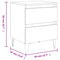 vidaXL Bed Cabinet Sonoma Oak 40x35x50 cm Engineered Wood