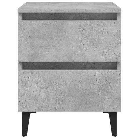 vidaXL Bed Cabinet Concrete Grey 40x35x50 cm Engineered Wood