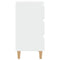 vidaXL Bed Cabinet with Solid Wood Legs White 40x35x69 cm