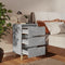 vidaXL Bed Cabinets & Solid Wood Legs 2 pcs Concrete Grey 40x35x69 cm
