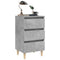 vidaXL Bed Cabinets & Solid Wood Legs 2 pcs Concrete Grey 40x35x69 cm