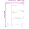 vidaXL Bed Cabinets & Solid Wood Legs 2 pcs Concrete Grey 40x35x69 cm