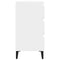 vidaXL Bed Cabinet with Metal Legs White 40x35x69 cm