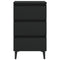 vidaXL Bed Cabinet with Metal Legs Black 40x35x69 cm