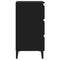 vidaXL Bed Cabinet with Metal Legs Black 40x35x69 cm