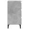 vidaXL Bed Cabinet with Metal Legs 2 pcs Concrete Grey 40x35x69 cm
