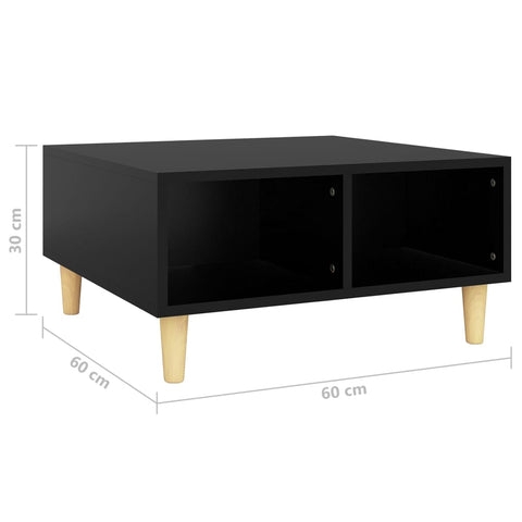 vidaXL Coffee Table Black 60x60x30 cm Engineered Wood