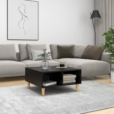 vidaXL Coffee Table Black 60x60x30 cm Engineered Wood