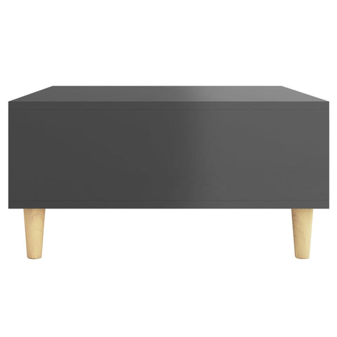 vidaXL Coffee Table High Gloss Grey 60x60x30 cm Engineered Wood