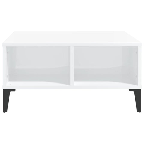 vidaXL Coffee Table High Gloss White 60x60x30 cm Engineered Wood