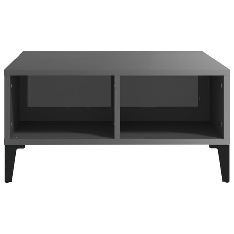 vidaXL Coffee Table High Gloss Grey 60x60x30 cm Engineered Wood