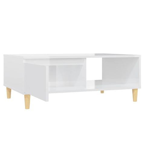 vidaXL Coffee Table High Gloss White 90x60x35 cm Engineered Wood