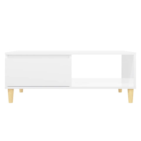 vidaXL Coffee Table High Gloss White 90x60x35 cm Engineered Wood