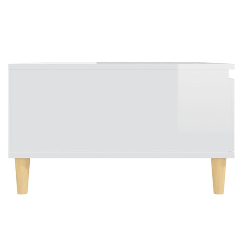 vidaXL Coffee Table High Gloss White 90x60x35 cm Engineered Wood