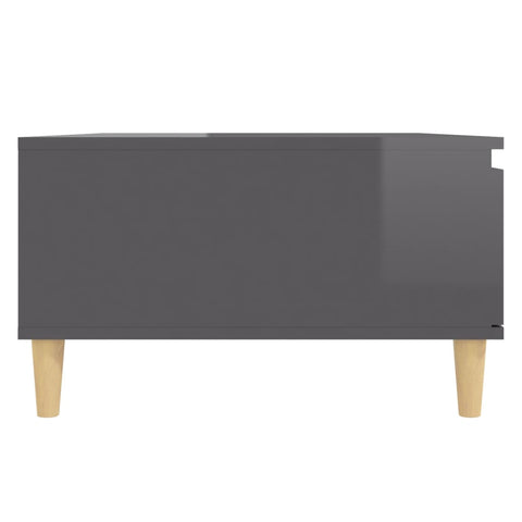 vidaXL Coffee Table High Gloss Grey 90x60x35 cm Engineered Wood