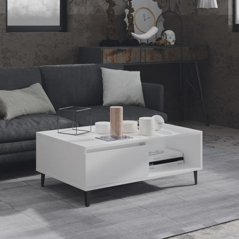 vidaXL Coffee Table White 90x60x35 cm Engineered Wood