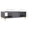 vidaXL Coffee Table High Gloss Grey 103.5x60x35 cm Engineered Wood