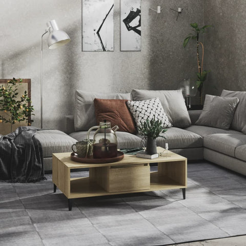 vidaXL Coffee Table Sonoma Oak 103.5x60x35 cm Engineered Wood