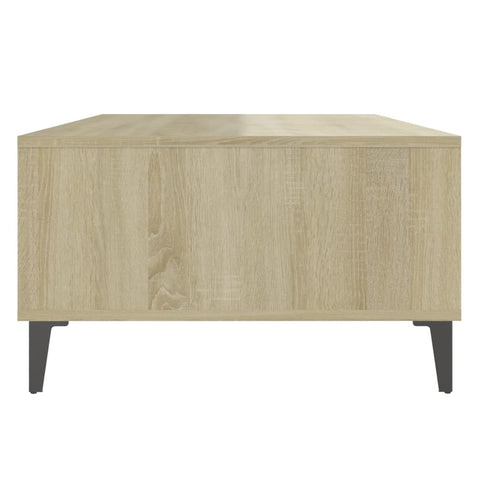 vidaXL Coffee Table White and Sonoma Oak 103.5x60x35 cm Engineered Wood
