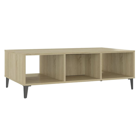 vidaXL Coffee Table White and Sonoma Oak 103.5x60x35 cm Engineered Wood