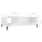 vidaXL Coffee Table High Gloss White 103.5x60x35 cm Engineered Wood