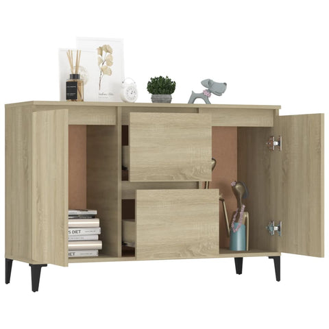 vidaXL Sideboard Sonoma Oak 102x35x70 cm Engineered Wood