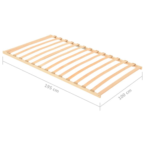 vidaXL Slatted Bed without Mattress Base with 13 Slats 100x200cm