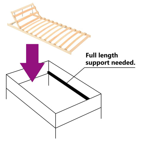 vidaXL Slatted Bed without Mattress Base Adjustable Head 80x200cm