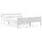 vidaXL Bed Frame without Mattress Solid Pinewood White 160x200 cm