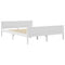 vidaXL Bed Frame without Mattress Solid Pinewood White 160x200 cm